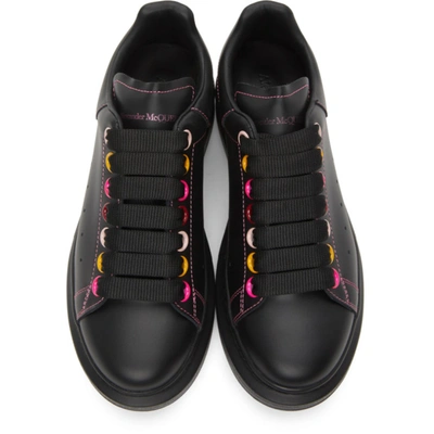 Shop Alexander Mcqueen Black Rainbow Eyelets Oversized Sneakers In 1312 Black