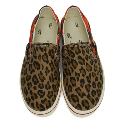 Shop R13 Multicolor Leopard Flaming Heads Sneakers In Flames/leop