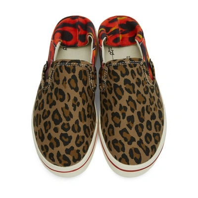 Shop R13 Multicolor Leopard Flaming Heads Sneakers In Flames/leop