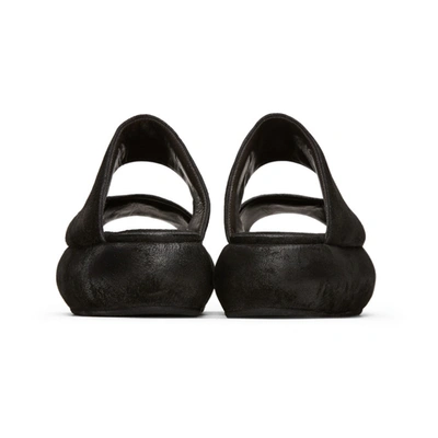 Shop Marsèll Marsell Black Distressed Ciambellona Sandals In 666 Black
