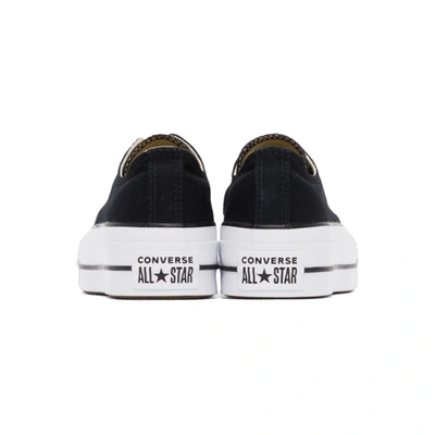 Shop Converse Black Chuck Taylor All Star Lift Low Sneakers In Black/white