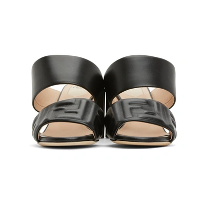 Shop Fendi Black 'forever ' Double Banded Sandals In F0abb Black