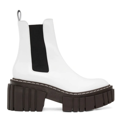 Shop Stella Mccartney White Emilie Chelsea Boots In Pure White