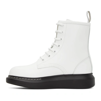 Shop Alexander Mcqueen White Hybrid Lace-up Boots In 9000 White