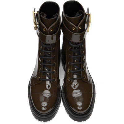 Shop Balmain Brown Ranger Boots In 8pa Dark Br