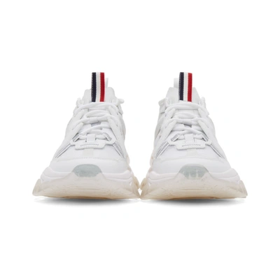 Shop Moncler White Tyana Sneakers In 001 White