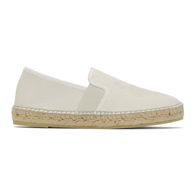 Shop Kenzo Off-white Tiger Espadrille Sneakers In 03 Ecru