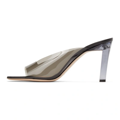 Shop Wandler Black And Transparent Isa Heeled Sandals In 3235 Shadow