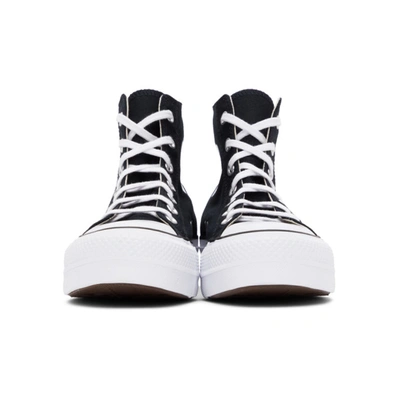 Shop Converse Black Chuck Taylor All Star Lift Hi Sneakers In Black/white