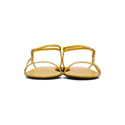 Shop The Row Yellow Bare Flat Sandals In Mus Mustard