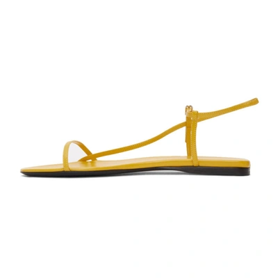 Shop The Row Yellow Bare Flat Sandals In Mus Mustard