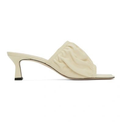 Shop Wandler Off-white Ava Kitten Heeled Sandals In 1039 Cream