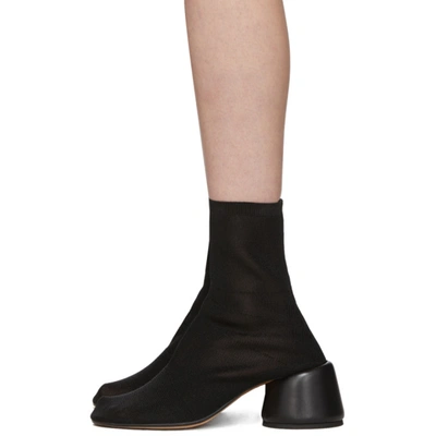 Shop Mm6 Maison Margiela Black Thin Sock Boots In T8013 Black