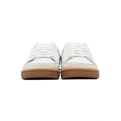 Shop Saint Laurent White Court Classic Sl 10 Sneakers In 9674 White