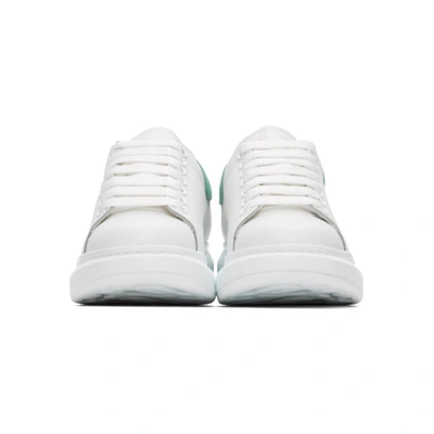Shop Alexander Mcqueen Ssense Exclusive White & Green Oversized Sneakers In 9462 Wh/ox