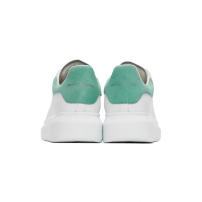 Shop Alexander Mcqueen Ssense Exclusive White & Green Oversized Sneakers In 9462 Wh/ox