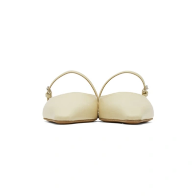 Shop Jil Sander Yellow Open Back Ballerina Flats In 750-open Ye