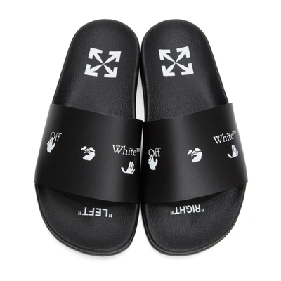 OFF-WHITE 黑色 NEW LOGO 拖鞋
