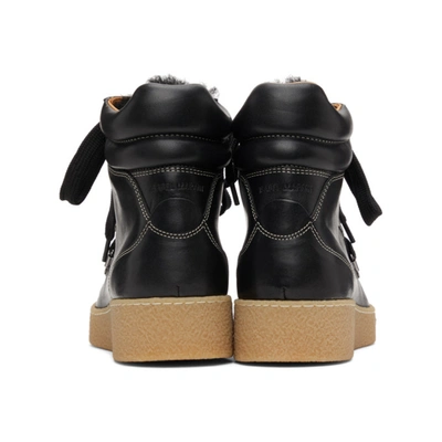 Shop Isabel Marant Black Shearling Alpica Ankle Boots In 01bk Black