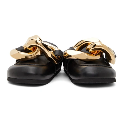 JW ANDERSON BLACK CHAIN SLIPPERS 