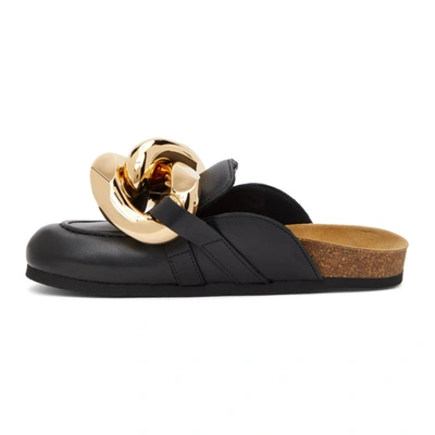 Shop Jw Anderson Black Chain Slippers