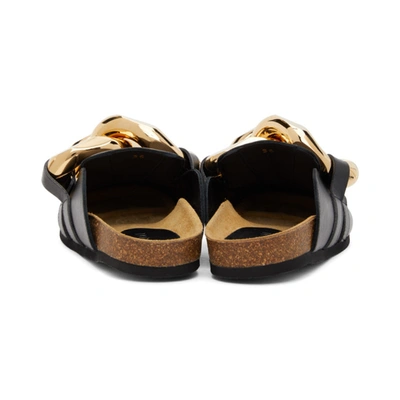 Shop Jw Anderson Black Chain Slippers