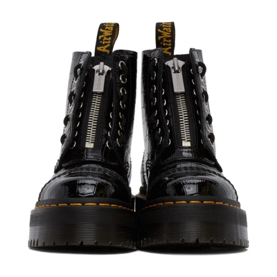 Shop Dr. Martens' Black Croc Sinclair Zip Boots