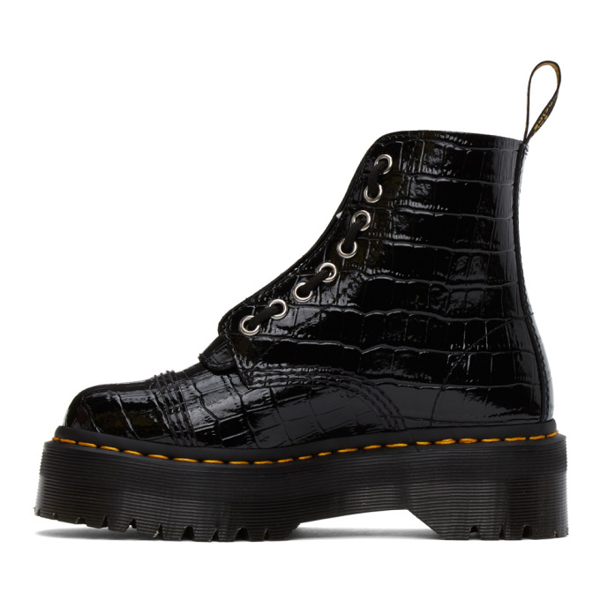 dr martens black croc