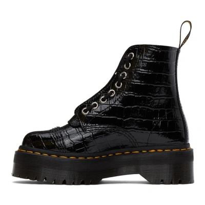 Shop Dr. Martens' Black Croc Sinclair Zip Boots