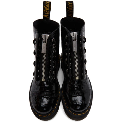Shop Dr. Martens' Black Croc Sinclair Zip Boots