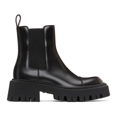 Shop Balenciaga Black Tractor Boots In 1000 Black