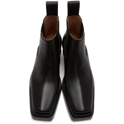 Shop Bottega Veneta Black 'the Lean' Chelsea Boots In 1000 Black