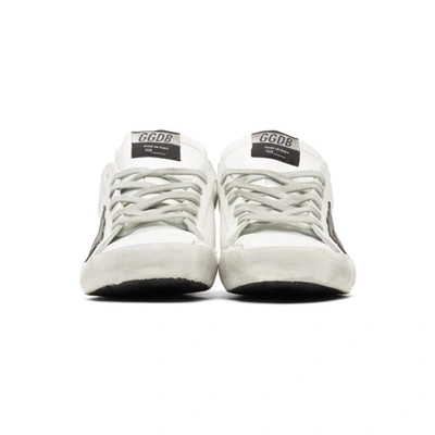 Shop Golden Goose Ssense Exclusive White Glitter Tab Superstar Sneakers