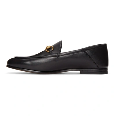 Shop Gucci Black Horsebit Brixton Loafers