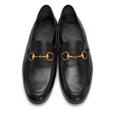 Shop Gucci Black Horsebit Brixton Loafers