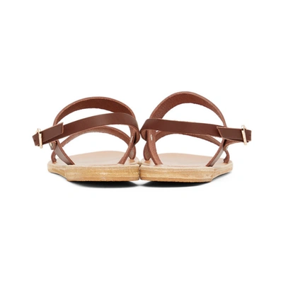 Shop Ancient Greek Sandals Brown Clio Sandals In Chestnut