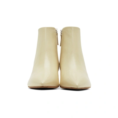 Shop Jil Sander Yellow Leather Ankle Boots In 750-open Ye