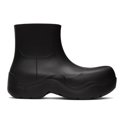 Shop Bottega Veneta Black Matte 'the Puddle' Boots In 1000 Black