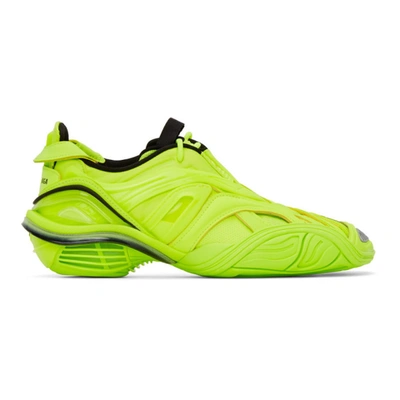 Shop Balenciaga Green Tyrex Sneakers In 7320 Fluo Y