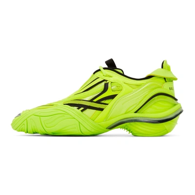 Shop Balenciaga Green Tyrex Sneakers In 7320 Fluo Y