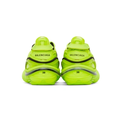 Shop Balenciaga Green Tyrex Sneakers In 7320 Fluo Y