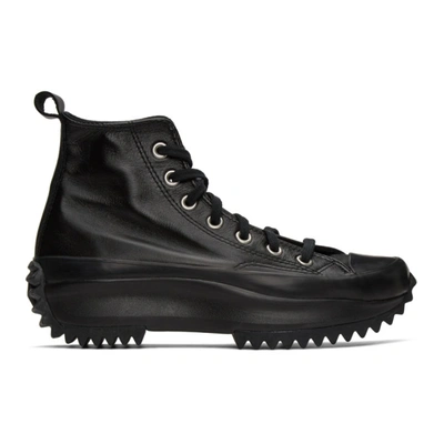 Shop Converse Black Leather Run Star Hike High-top Sneakers