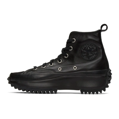 Shop Converse Black Leather Run Star Hike High-top Sneakers