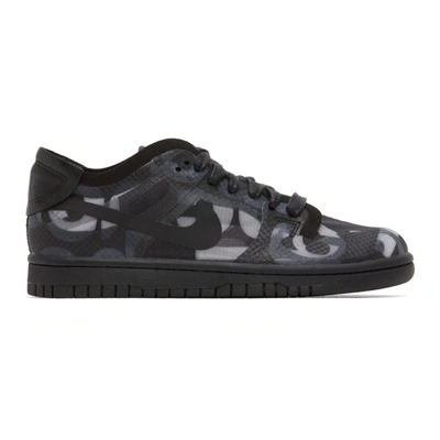 Shop Comme Des Garçons Black Nike Edition Dunk Low Sneakers In 1 Black