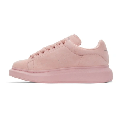 Shop Alexander Mcqueen Ssense Exclusive Pink Suede Oversized Sneakers In 5710 Rosebu