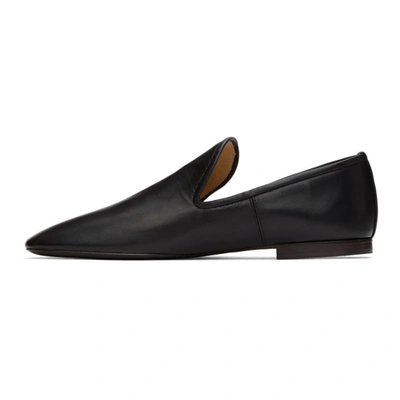 Shop Lemaire Black Soft Loafers In 999 Black