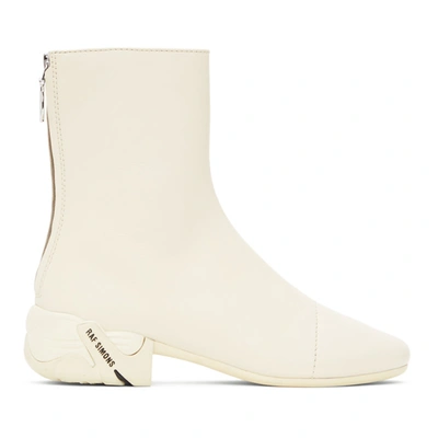 Shop Raf Simons Off-white Solaris Boots In 00018 Cream