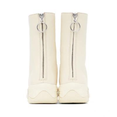 Shop Raf Simons Off-white Solaris Boots In 00018 Cream