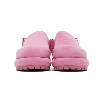 Shop Jacquemus Pink Nubuck 'les Mules' Shoes