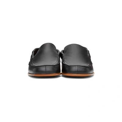 Shop Loewe Black Elasticated Loafers In 1100 Black